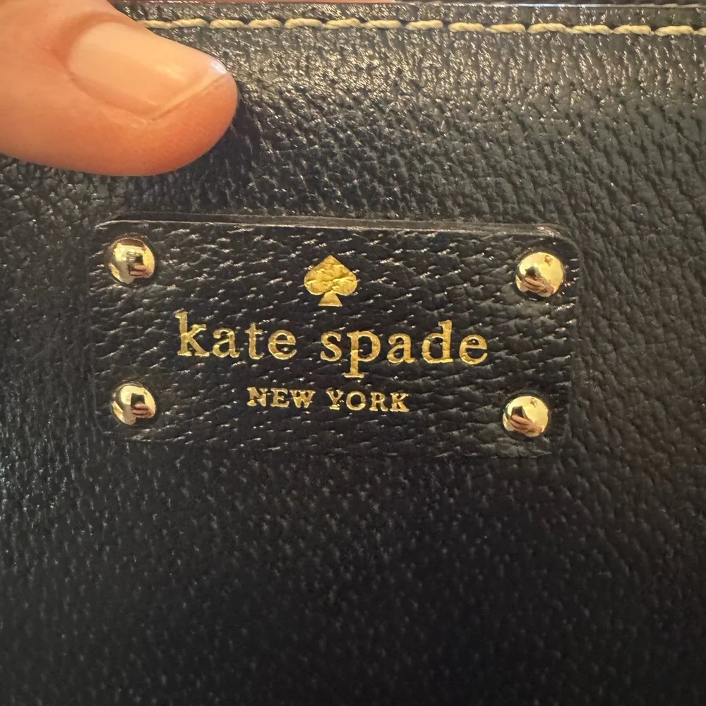 Kate Spade - Wellesley Quinn Black Satchel EUC  Classic Staple Bag/3 Compartment - Picture 8 of 9